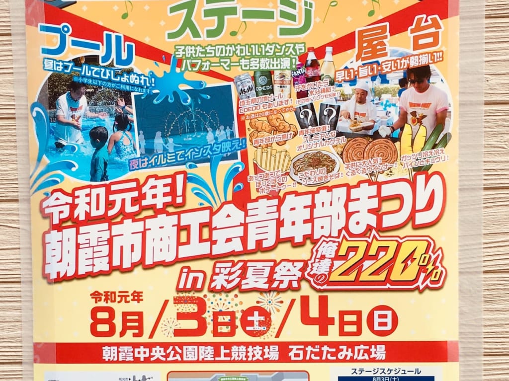 朝霞商工会青年部まつりポスター