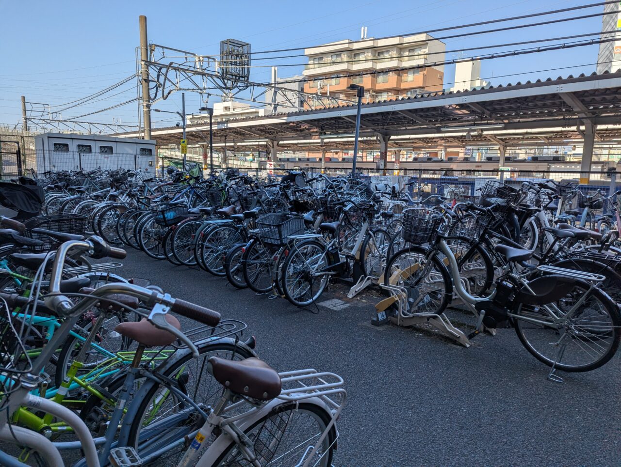 東武東上線の朝霞駅南口の駐輪場