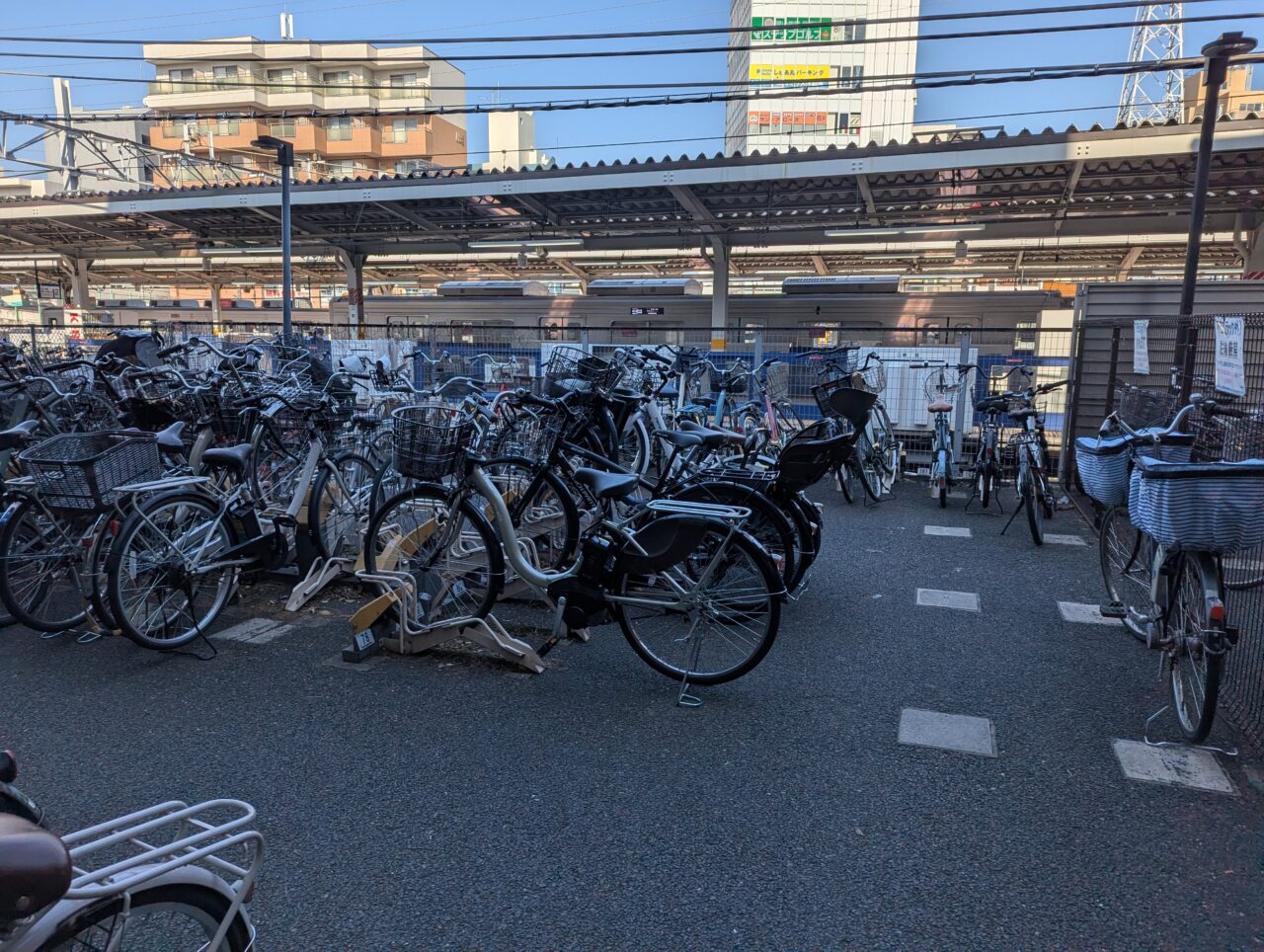 東武東上線の朝霞駅南口の駐輪場