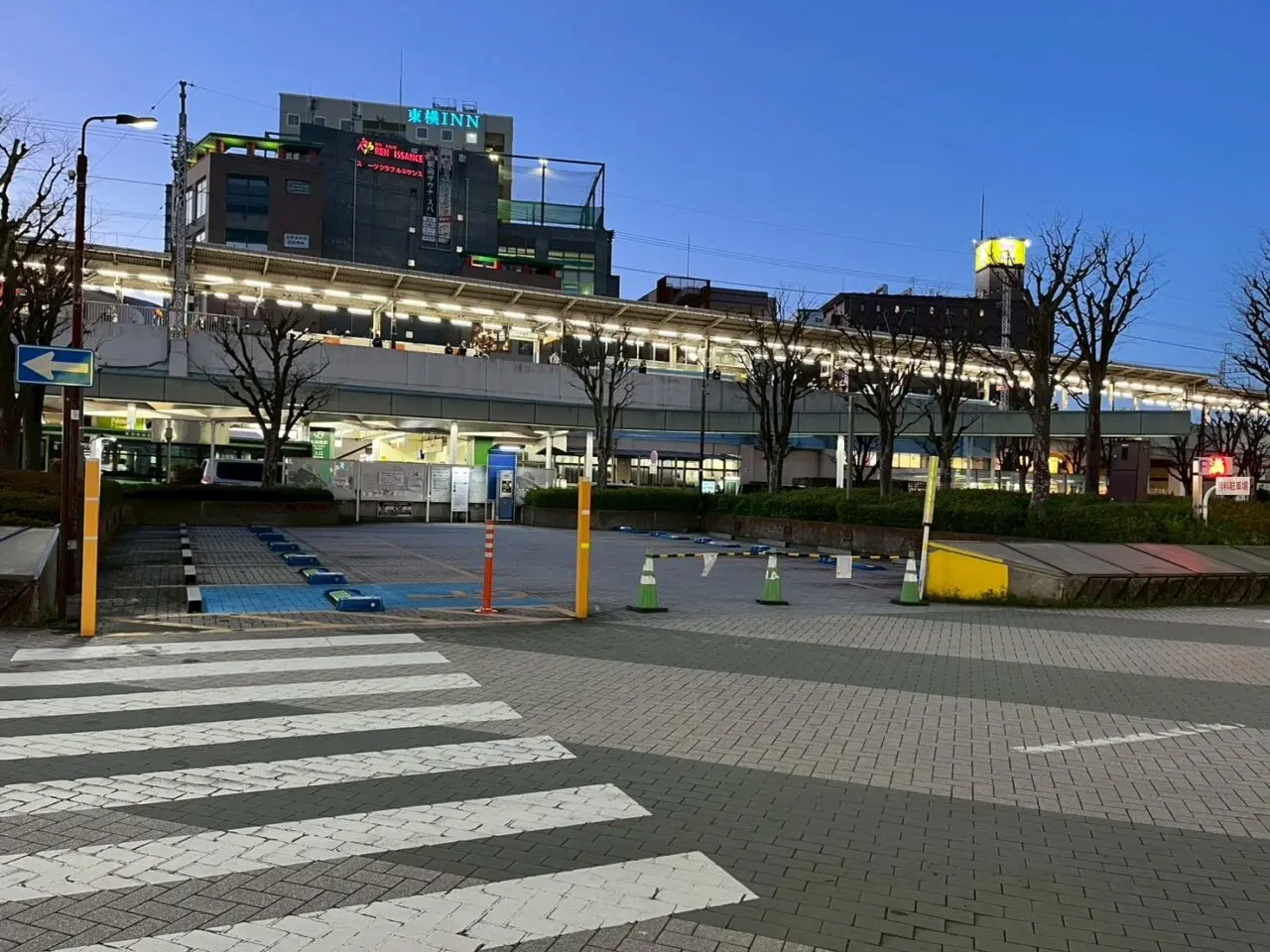 JR北朝霞駅東口広場駐車場の写真（閉鎖中）